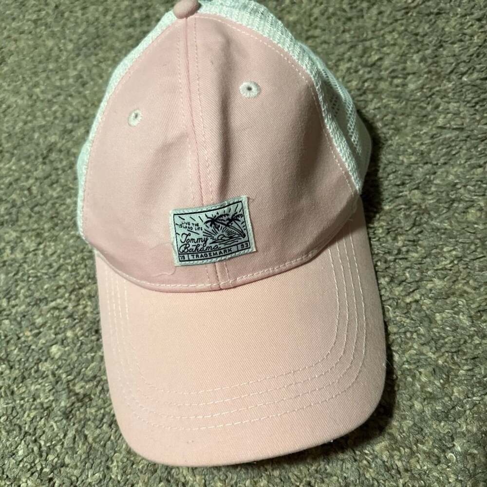 Tommy Bahama Baja Margarita Trucker Hat One Size Pink White